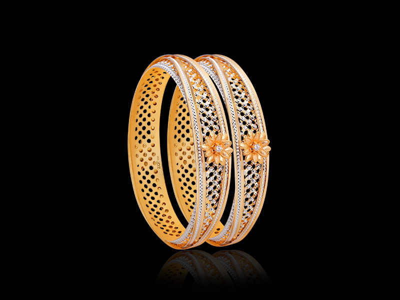 cz gold bangles designs